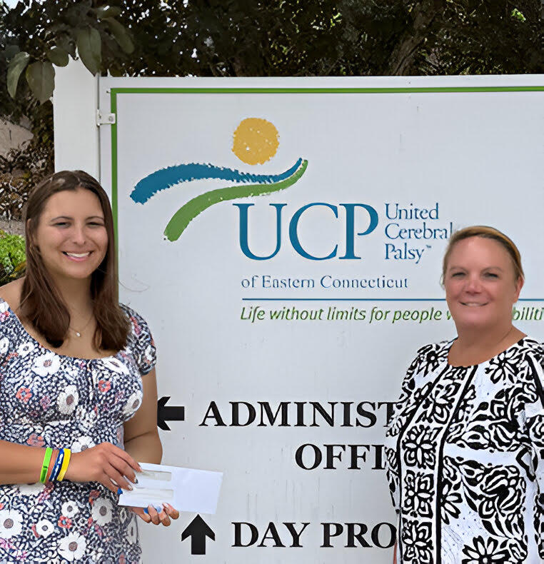 Abigail Urgo of North Stonington, pictured with Jennifer Keatley, Executive Director of UCP, has been named this year’s recipient of the “Bette” Alfiero Scholarship Award.