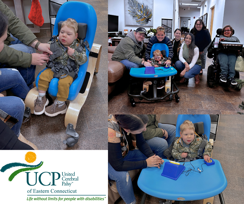 Colton is sitting in a Special Tomato Soft-Touch Sitter