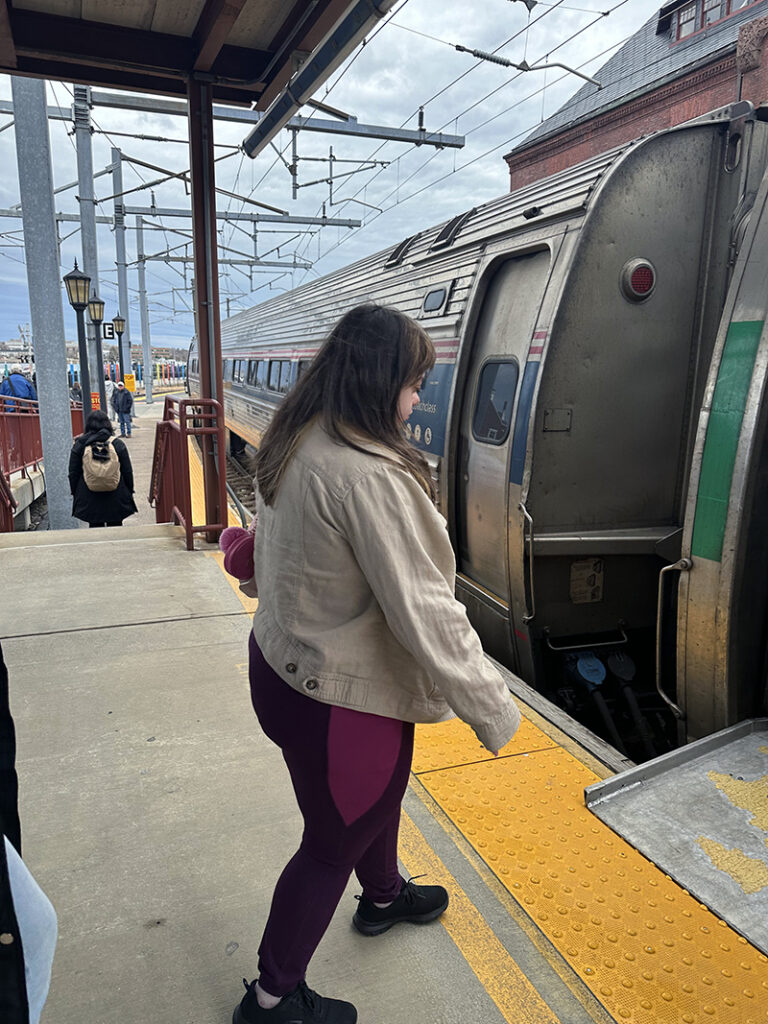 Travel onto a train